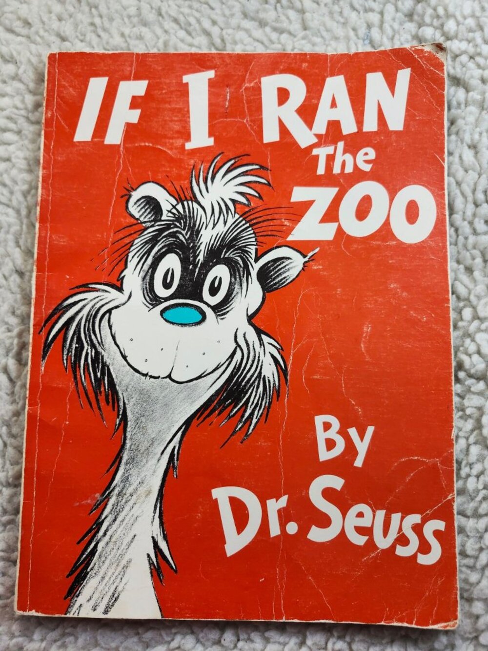 Dr. Seuss If I Ran The Zoo Paperback Childrens Picture Book Red Cover Vintage